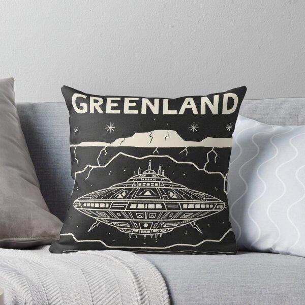 Item preview, Greenland Buried Alien Spaceship Retro Line Art designed and sold by zzz888.