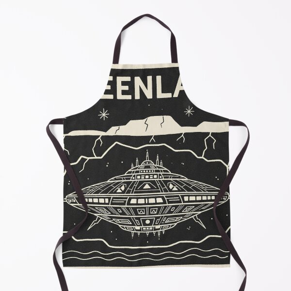 Item preview, Greenland Buried Alien Spaceship Retro Line Art designed and sold by zzz888.