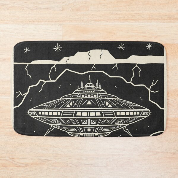 Item preview, Greenland Buried Alien Spaceship Retro Line Art designed and sold by zzz888.