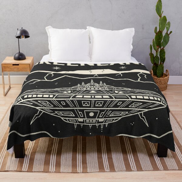Item preview, Greenland Buried Alien Spaceship Retro Line Art designed and sold by zzz888.