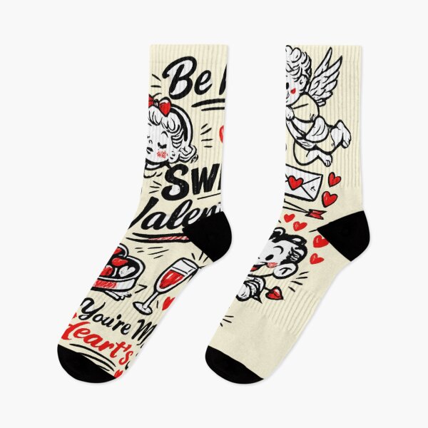 Item preview, Retro Valentine Line Art – Black Marker & Red Hearts Cupid Love (AI Art) designed and sold by Cleora Visuals.