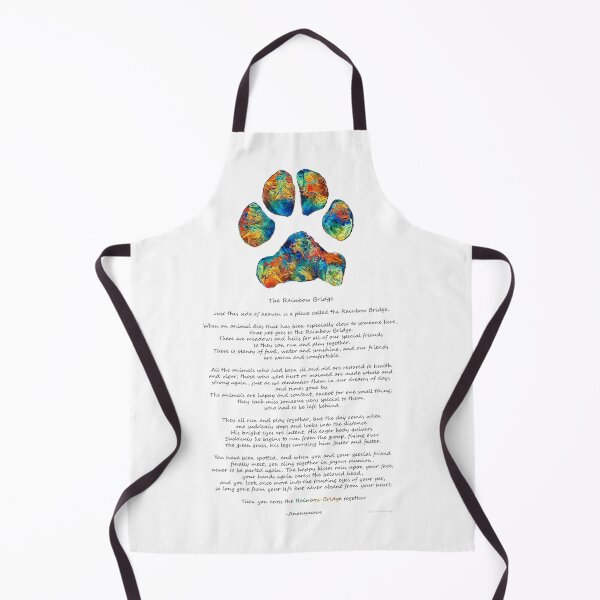 Item preview, Rainbow Bridge Poem With Colorful Paw Print by Sharon Cummings designed and sold by Sharon Cummings Art.