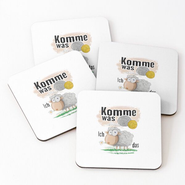 Item preview, Komme Was Wolle — Lustiges Schaf Stricken | Funny German Knitting Pun Illustration designed and sold by Colorful-Garden.