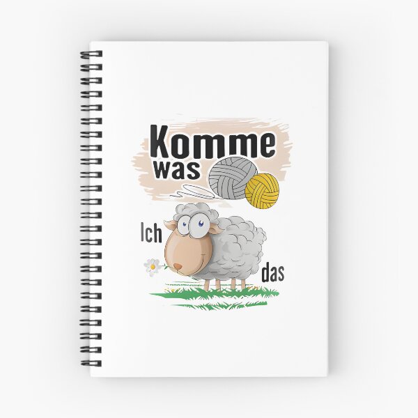 Item preview, Komme Was Wolle — Lustiges Schaf Stricken | Funny German Knitting Pun Illustration designed and sold by Colorful-Garden.