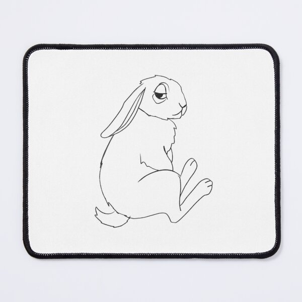 Item preview, Sarcastic Bored Rabbit - Grumpy Bunny Line Art Illustration designed and sold by IriArt-Designs.