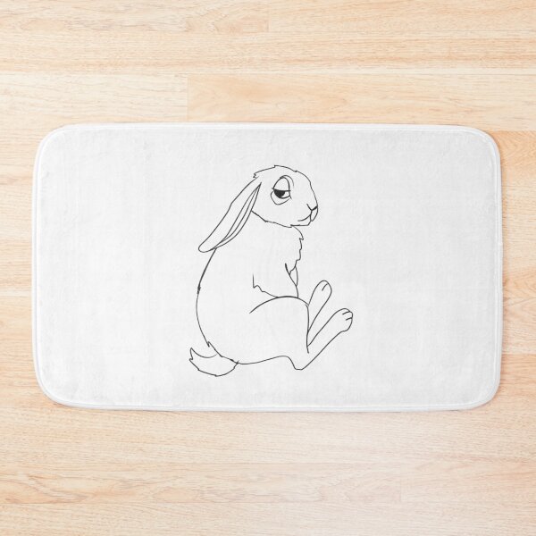 Item preview, Sarcastic Bored Rabbit - Grumpy Bunny Line Art Illustration designed and sold by IriArt-Designs.