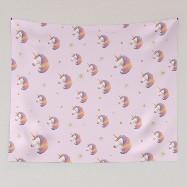 Item preview, Pastel Unicorn Ditsy Pattern designed and sold by M&A Design House.