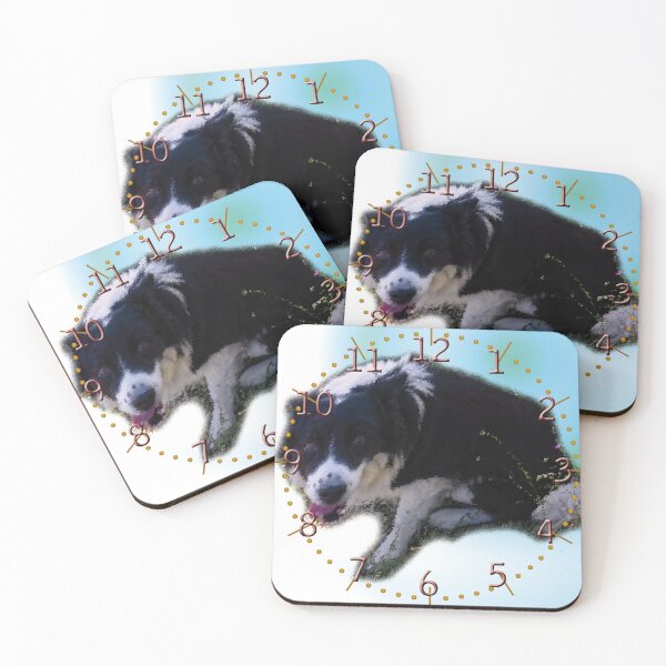 Item preview, Border collie in the grass, pointillist oil painting style (Hrs) designed and sold by Alan-David.