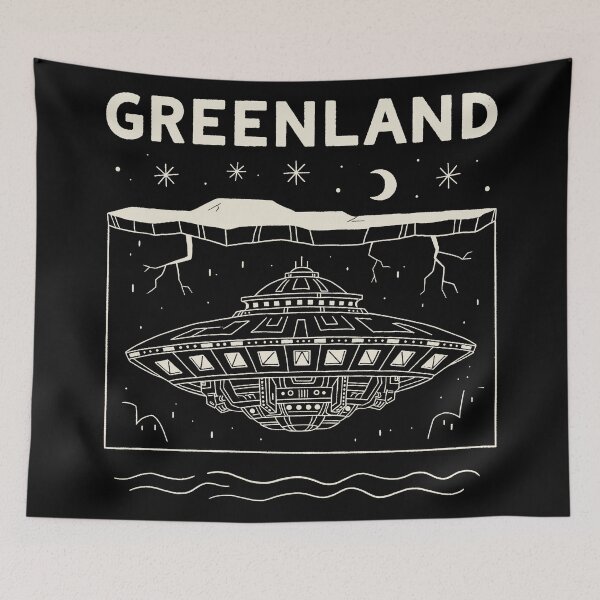 Item preview, Greenland Hidden Alien Spacecraft Underground Retro designed and sold by zzz888.