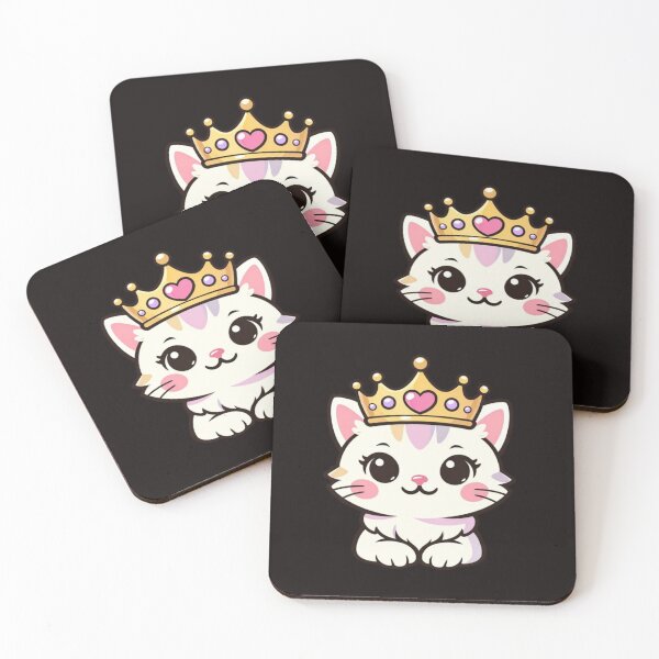 Item preview, Cute Princess Cat with Crown – Kawaii Royal Kitten Illustration designed and sold by WHDProduction45.