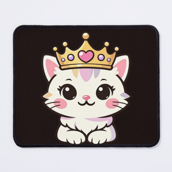 Item preview, Cute Princess Cat with Crown – Kawaii Royal Kitten Illustration designed and sold by WHDProduction45.