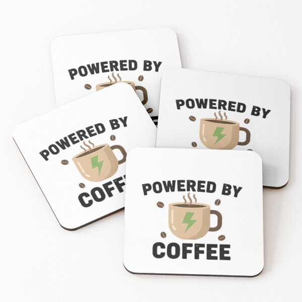 Item preview, Powered by Coffee - Caffeine Battery Boost designed and sold by LowPowerPrints.