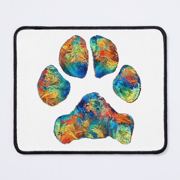 Item preview, Colorful Dog Paw Print by Sharon Cummings designed and sold by Sharon Cummings Art.