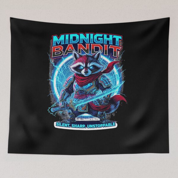 Item preview, Brave Neon Ronin Raccoon designed and sold by LDart6770.