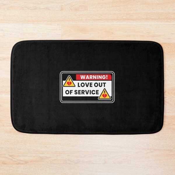 Item preview, Warning: Love Out of Service – Anti Valentine Funny Typography Design designed and sold by Kewessthetic.