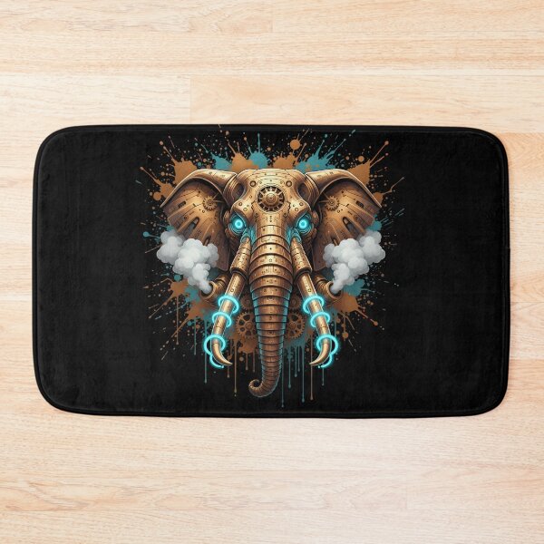Item preview, Steampunk Elephant - Neon Gears & Steam Power designed and sold by ImpactVibe.