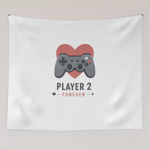 Item preview, Player 2 Forever – Gaming Valentine’s Design designed and sold by Vintagelovers26.