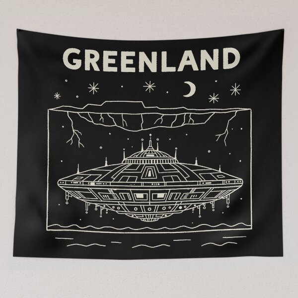 Item preview, Greenland Underground Secret Alien Base Retro Sci-Fi designed and sold by zzz888.