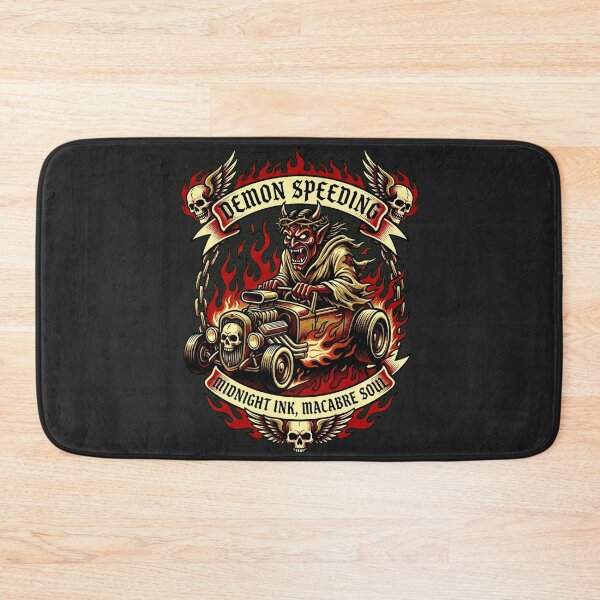 Item preview, Demon Speeding Sacred Heart Macabre Tattoo Art designed and sold by Thaivi Design.