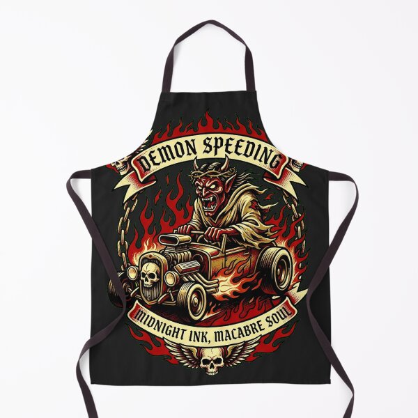 Item preview, Demon Speeding Sacred Heart Macabre Tattoo Art designed and sold by Thaivi Design.