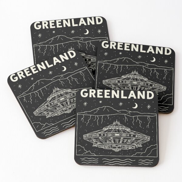 Item preview, Greenland Hidden Alien Base Under Ice USO Line Art designed and sold by zzz888.