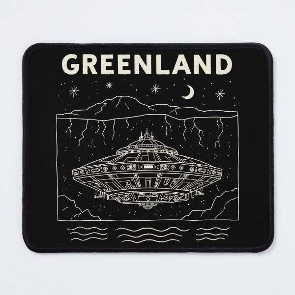 Item preview, Greenland Hidden Alien Base Under Ice USO Line Art designed and sold by zzz888.