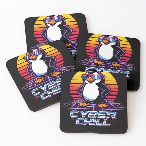 Item preview, Synthwave Penguin Retro 80s Sun Grid Vaporwave Aesthetic designed and sold by UnivStore.