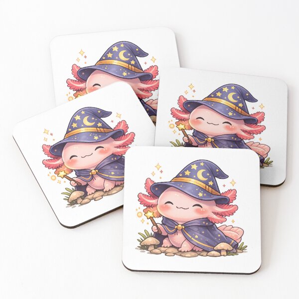Item preview, Cute Wizard Axolotl designed and sold by Stikaro.