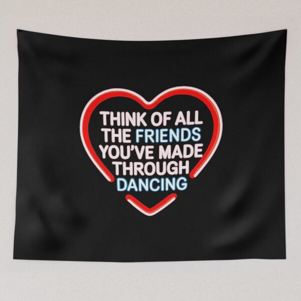 Item preview, Think of All the Friends You’ve Made Through Dancing – Neon Heart DJ & Raver Wall Art designed and sold by paulo silveira.
