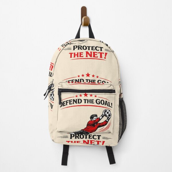 Item preview, Defend The Goal Protect The Net – Retro Soccer Goalkeeper AI Line Art designed and sold by Cleora Art .
