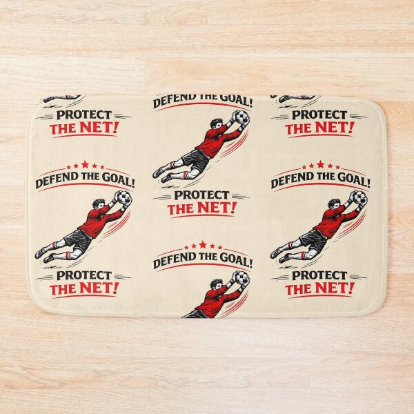 Item preview, Defend The Goal Protect The Net – Retro Soccer Goalkeeper AI Line Art designed and sold by Cleora Visuals.