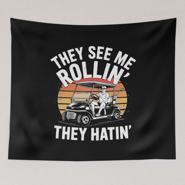 Item preview, They See Me Rollin' They Hatin' - Golfer Golf Golfing Lover designed and sold by MarryIsMonth.