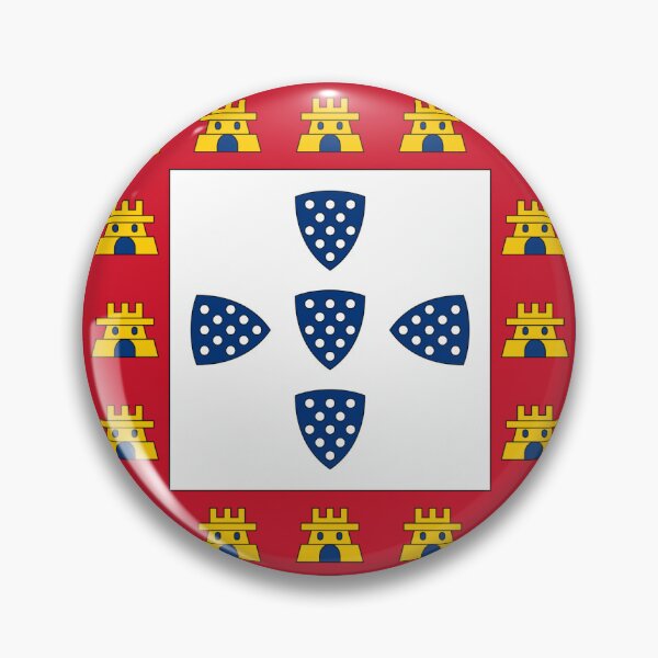 Item preview, Medieval Portuguese Royal Banner | Portugal Flag (Quinas & Castles) designed and sold by Based History.