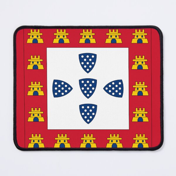 Item preview, Medieval Portuguese Royal Banner | Portugal Flag (Quinas & Castles) designed and sold by Based History.