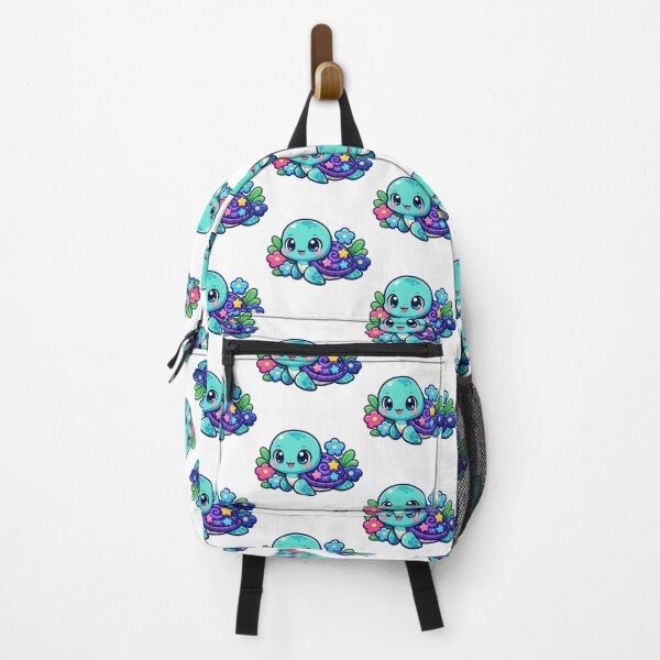 Item preview, Kawaii Cosmic Hatchling Sea Turtle with Starry Shell and Flowers designed and sold by zoughlal.