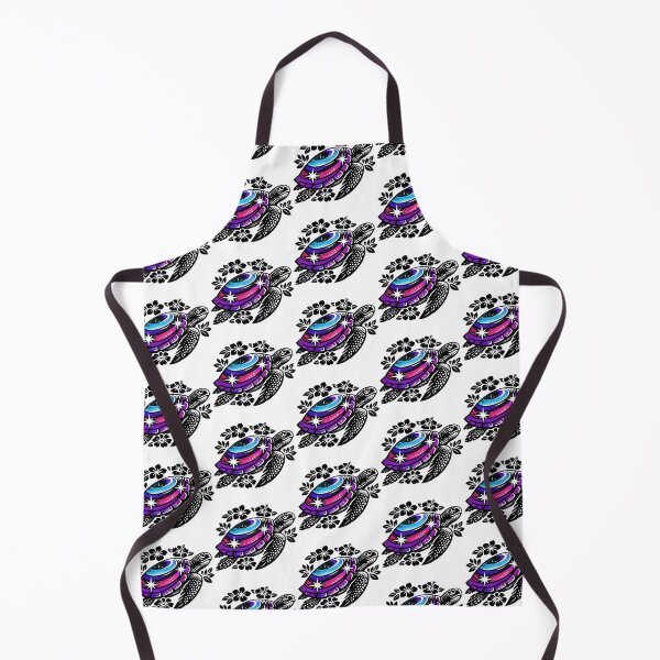 Item preview, Linocut Halftone Galaxy Sea Turtle with Bold Floral Accents designed and sold by zoughlal.