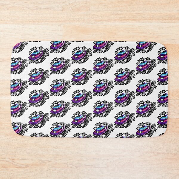 Item preview, Linocut Halftone Galaxy Sea Turtle with Bold Floral Accents designed and sold by zoughlal.