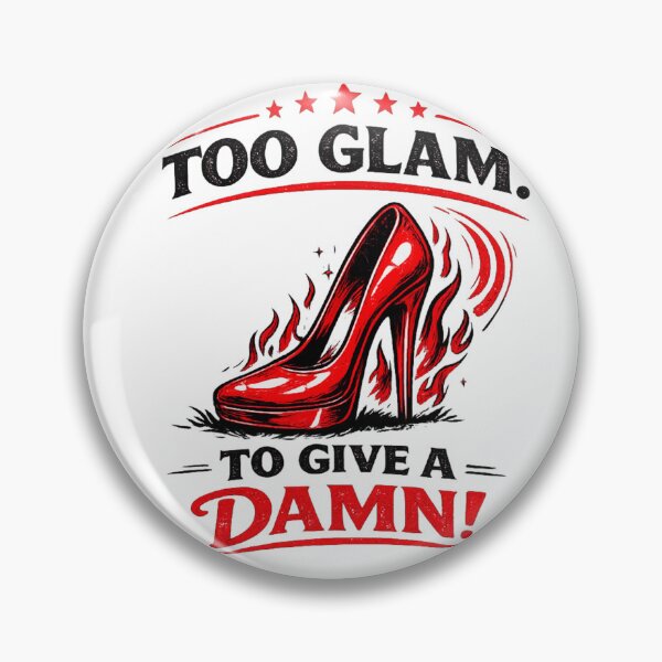 Item preview, Too Glam To Give A Damn – Red Stiletto Heel Retro Line Art (AI Generated) designed and sold by Cleora Visuals.