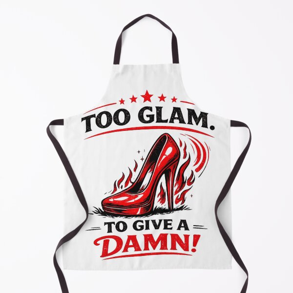 Item preview, Too Glam To Give A Damn – Red Stiletto Heel Retro Line Art (AI Generated) designed and sold by Cleora Visuals.