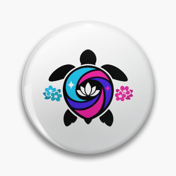 Item preview, Minimal Cosmic Sea Turtle Silhouette with Lotus Emblem designed and sold by zoughlal.