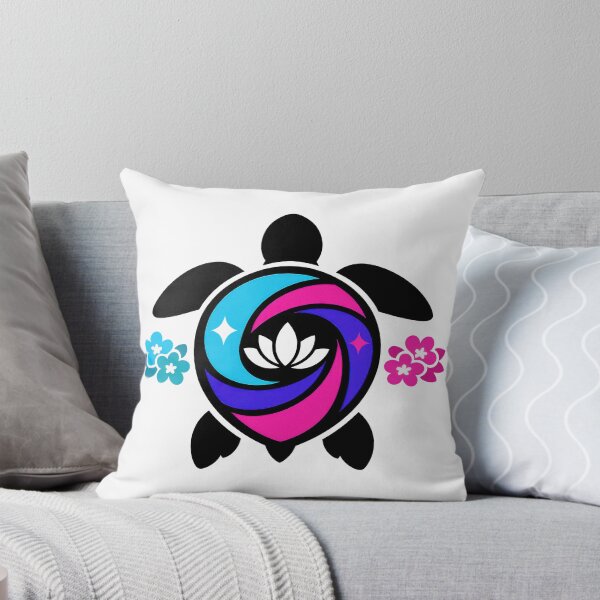 Item preview, Minimal Cosmic Sea Turtle Silhouette with Lotus Emblem designed and sold by zoughlal.