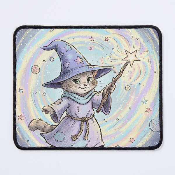Item preview, Magical Wizard Cat - Mystic Vintage Sketch Illustration designed and sold by VisualRotaStudio .