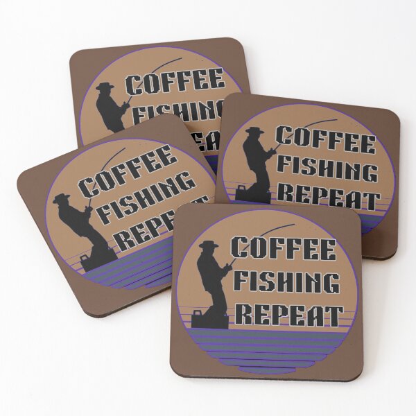 Item preview, Coffee Fishing Repeat Funny Fishing Saying designed and sold by Lovemountain.