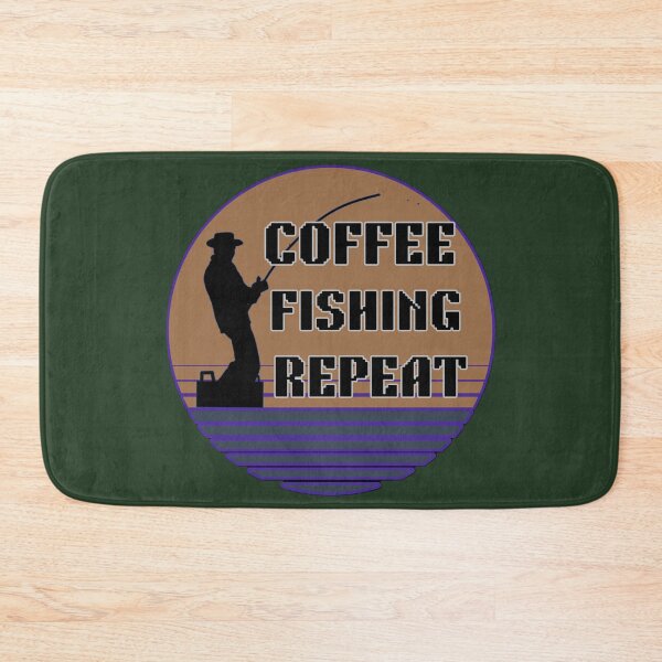 Item preview, Coffee Fishing Repeat Funny Fishing Saying designed and sold by Lovemountain.