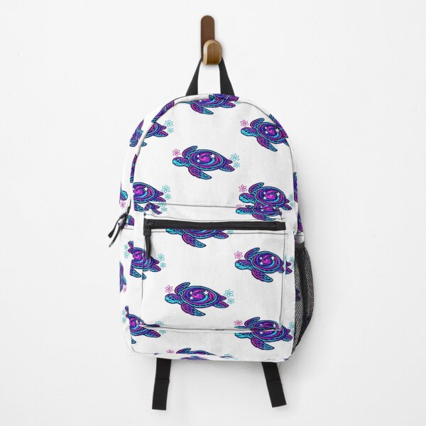 Item preview, Neon Outline Galaxy Sea Turtle with Simple Lotus Icons designed and sold by zoughlal.