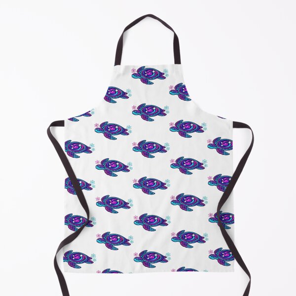 Item preview, Neon Outline Galaxy Sea Turtle with Simple Lotus Icons designed and sold by zoughlal.
