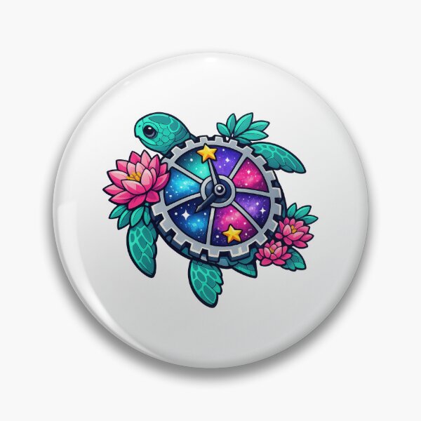 Item preview, Celestial Clockwork Shell Sea Turtle with Lotus Accents designed and sold by zoughlal.