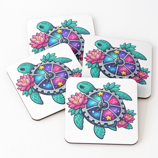 Item preview, Celestial Clockwork Shell Sea Turtle with Lotus Accents designed and sold by zoughlal.