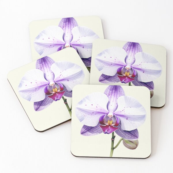 Item preview, Gentle beauty, large orchid blossom white purple designed and sold by LiskoDesign.
