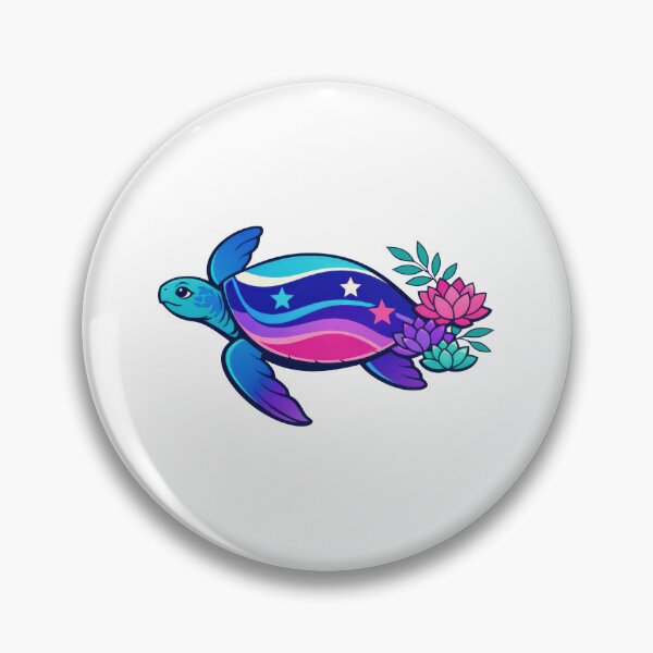 Item preview, Ukiyo E Style Sea Turtle with Cosmic Wave Shell and Lotus designed and sold by zoughlal.